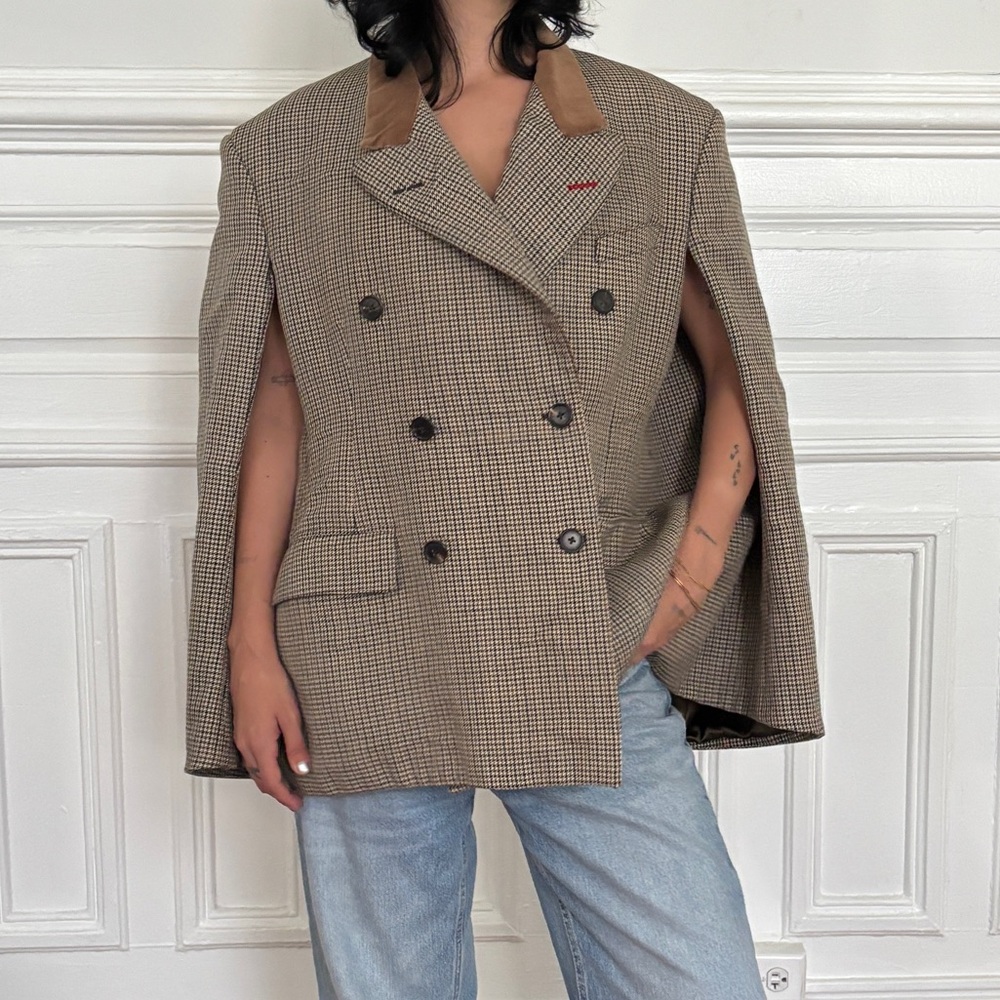 Maison Martin Margiela Houndstooth Cape Jacket